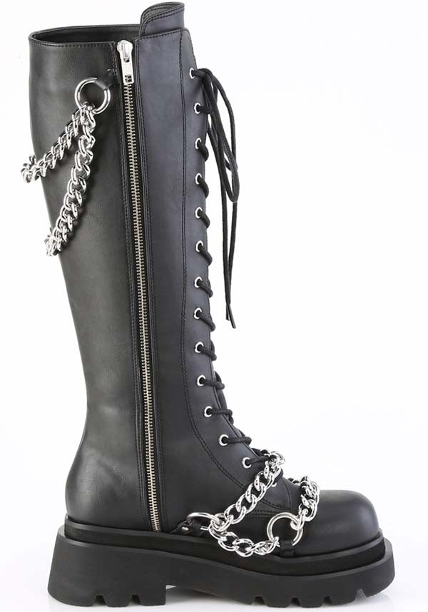 RENEGADE-215 Black Platform Boots - Preorder Available