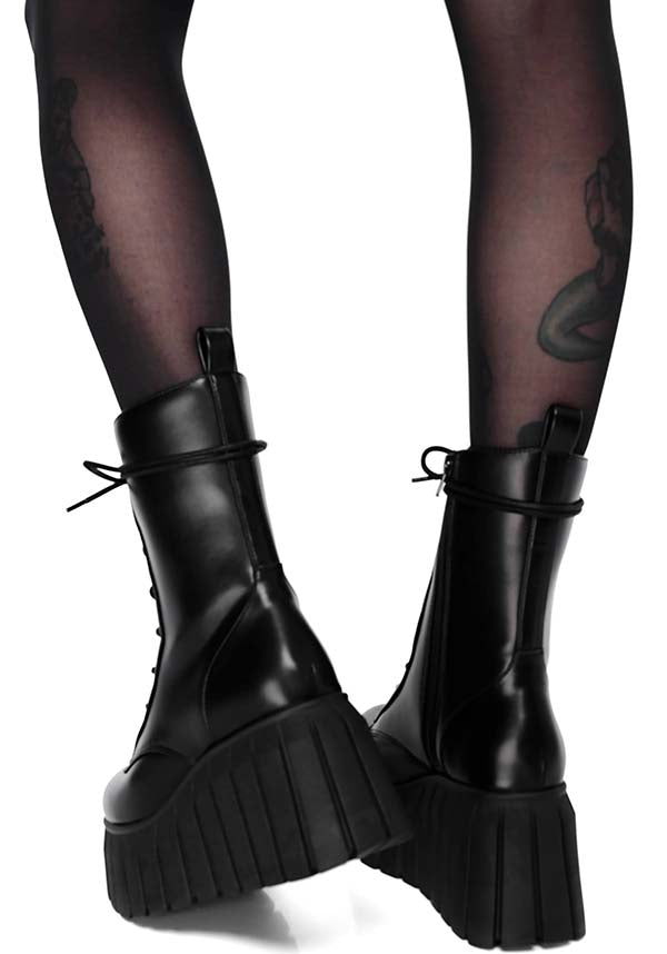 Foxblood Max Platform Combat Boots - A Stylish and Comfortable Footwear Choice
