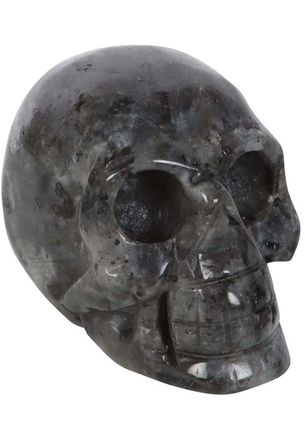 Black Labradorite Crystal Skull for Grounding and Protection