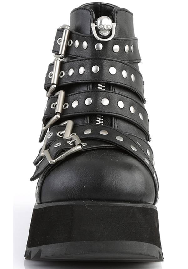 Black Demonia Scene-30 Platform Ankle Boots - Preorder Available