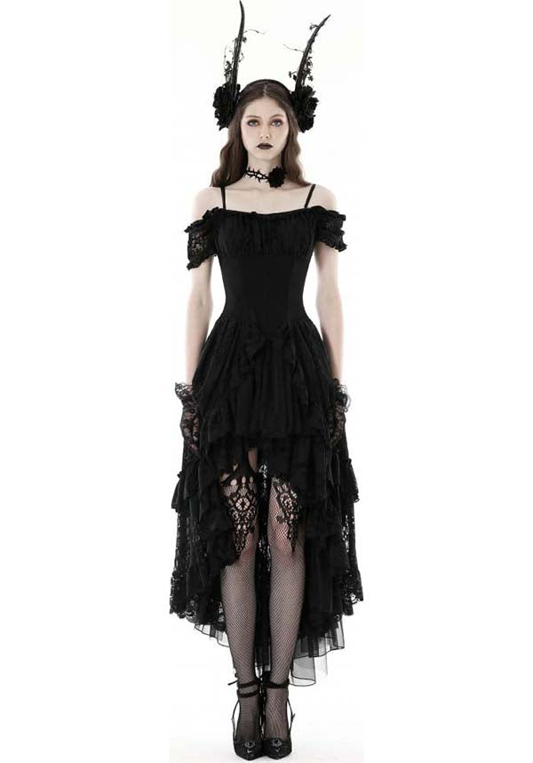 The Enchanting Fae Lace Dovetail Evening Dress