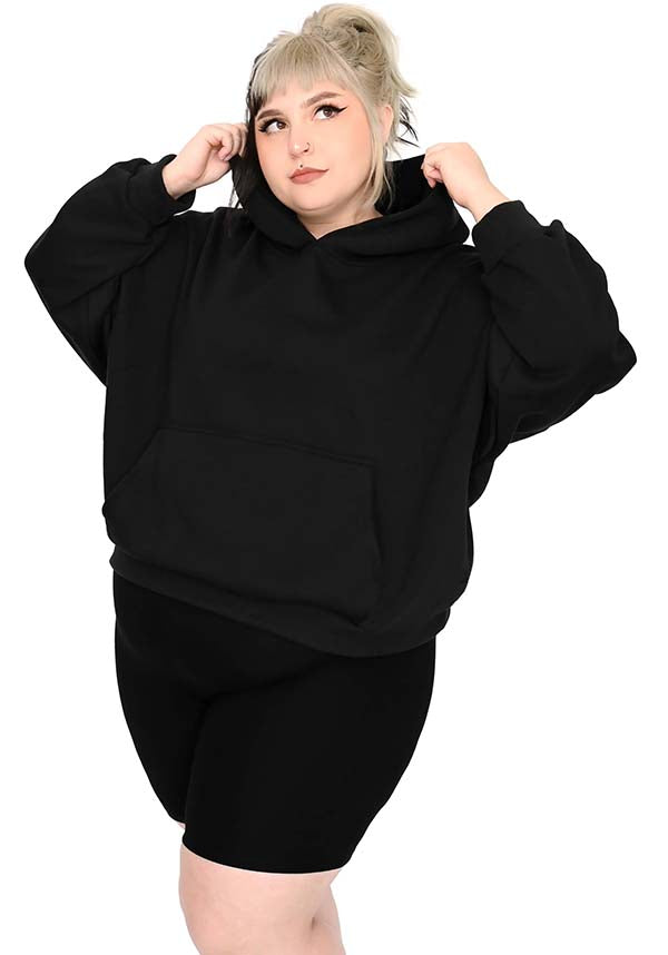 Foxblood's Cozy Oversized Crop Hoodie - The Ultimate Comfort Piece