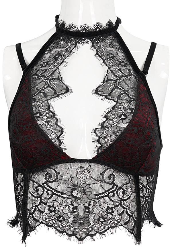 Scarlet Aura Gothic Lace Top for Seduction