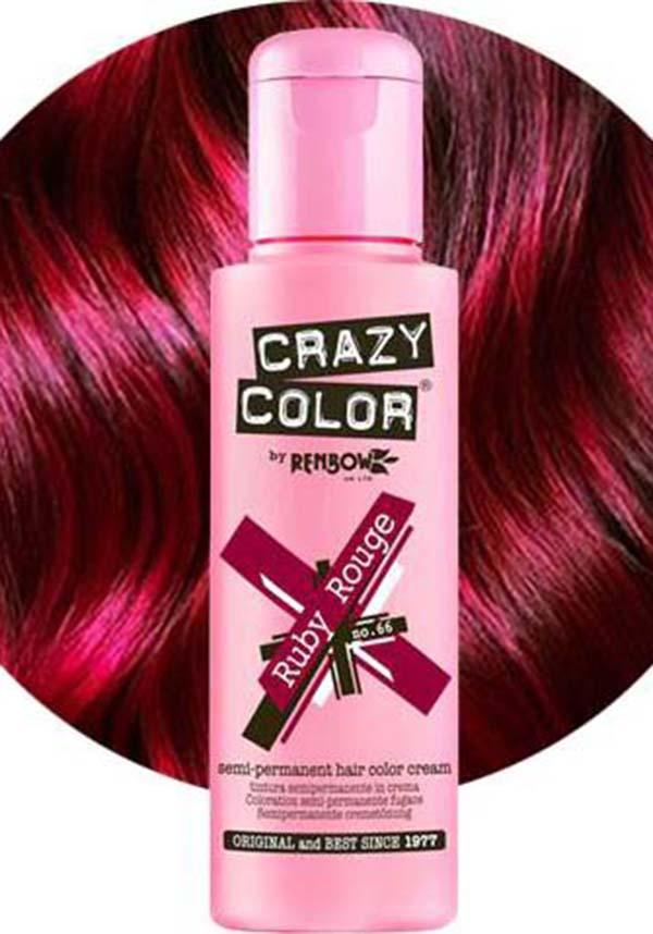 Crazy Colour Ruby Rouge: Semi - permanent Deep Ruby Red Hair Dye
