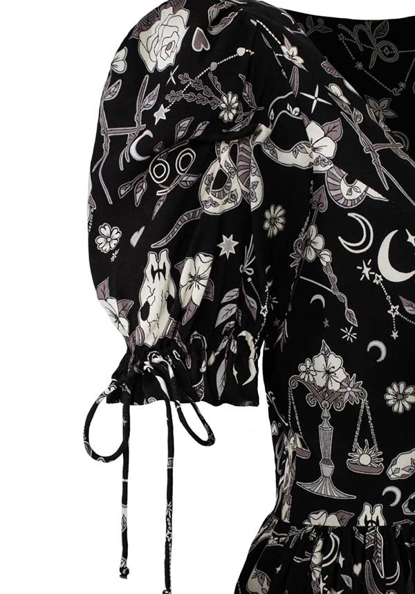 Hell Bunny Cosmic Star Sign Soft Viscose Mini Dress
