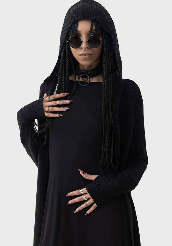 Last Quarter Oversized Hooded Knit Cardigan