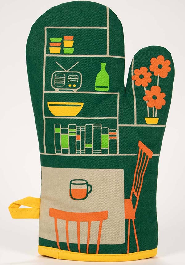 Super-Insulated Blue 100% Cotton Oven Mitt for Your Kitchen