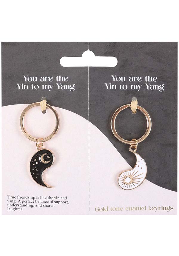 Best Friends Yin Yang Symbolic Keyring Set for Celebration