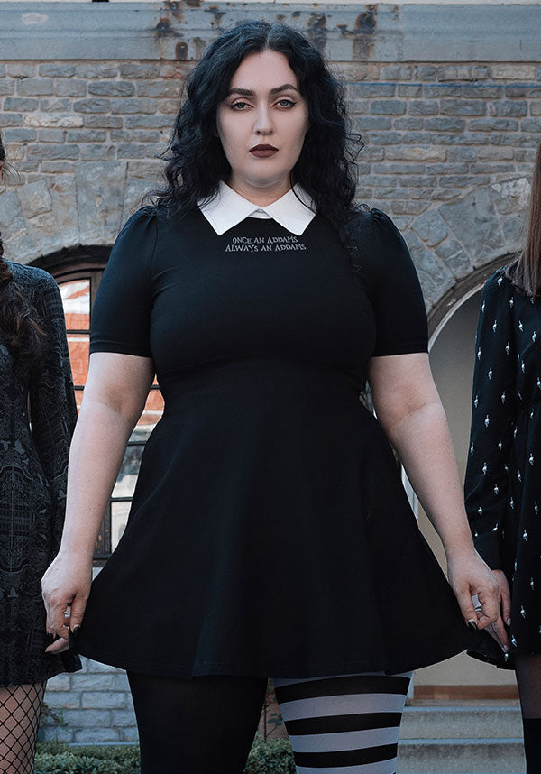 Blackest Heart Skater Style Dress - Licensed Wednesday Merchandise