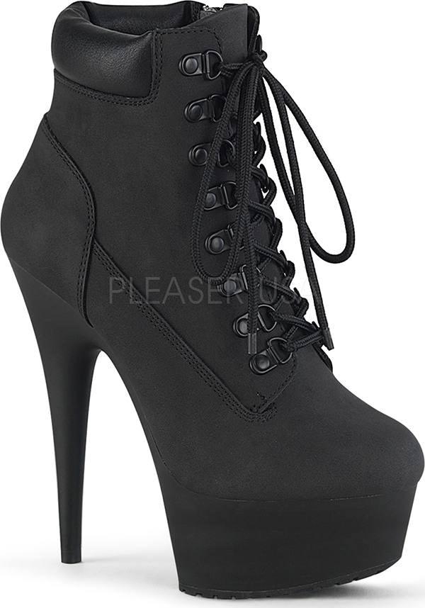 Black DELIGHT-600TL-02 Platform Ankle Boots - Preorder