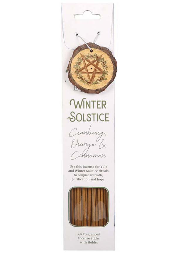 Exquisite Winter Solstice Incense Stick Gift Set with Wooden Holder
