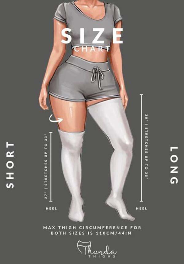 Ultra-Soft Black and White Striped Thigh High Socks for Plus Sizes