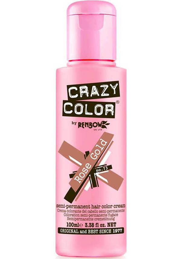 Crazy Color Semi - permanent Rose Gold Hair Dye for a Metallic Finish