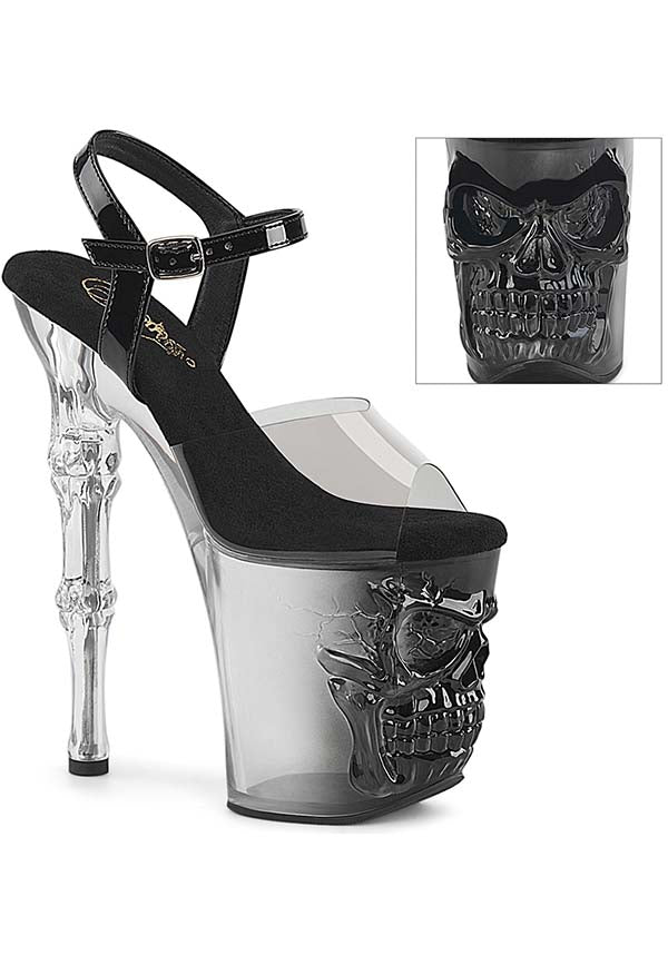 RAPTURE-808T-1 Platform Heels in Smoke Black Color [Pre-order Available]