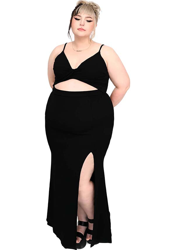 Foxblood's Madison Black Gown: Elegant and Comfortable for Special Occasions