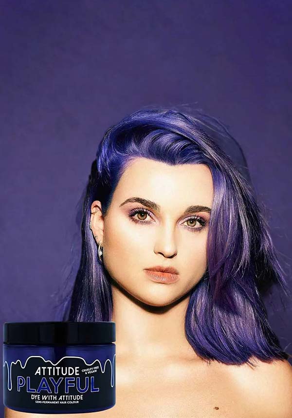 Attitude Playful Purple Semi - permanent Hair Dye for Vibrant Look