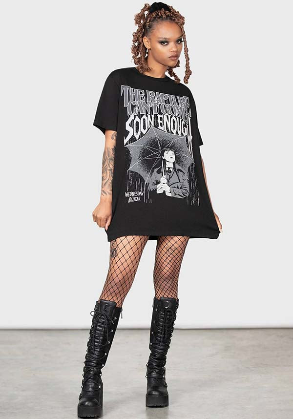 OFFICIAL WEDNESDAY UNISEX FITTED T-SHIRT WITH CUSTOM GRAPHICS