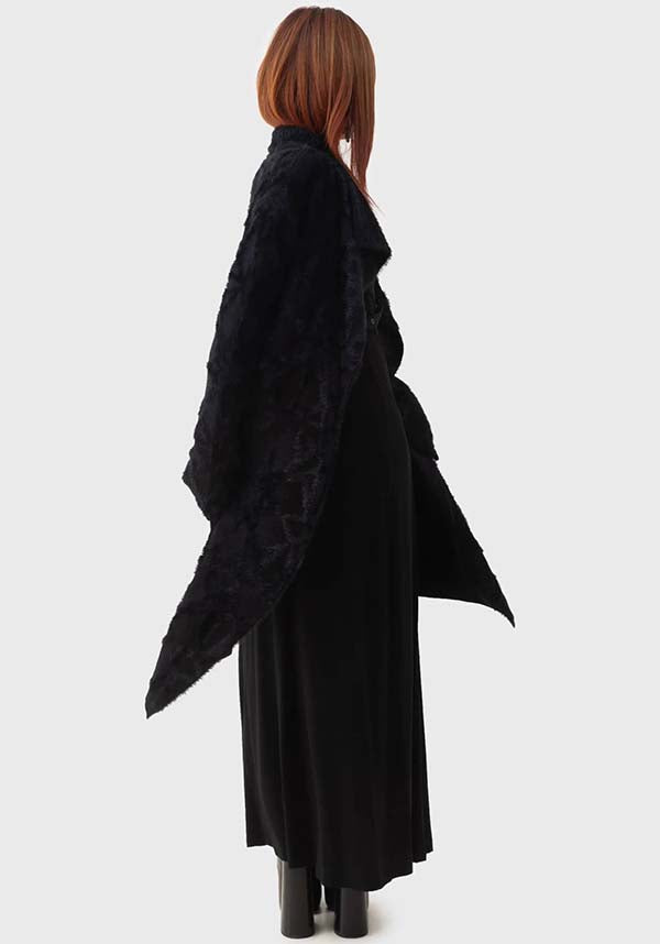 Soft and Fluffy Moon Thread Jacquard Knit Cardigan