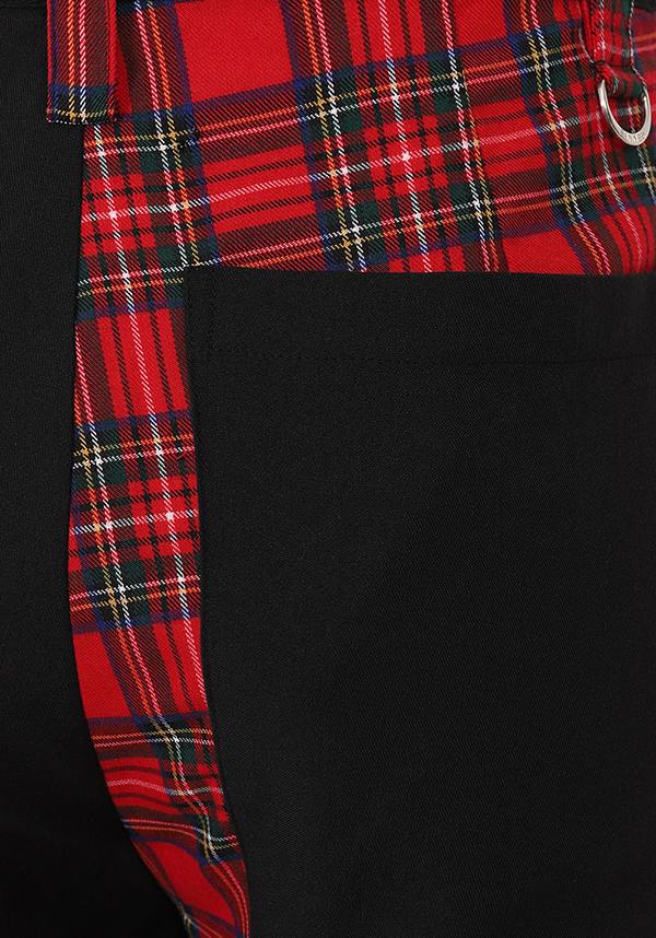 Banned Alternative Babylon Red/Black Wide-Leg Punk Style Pants