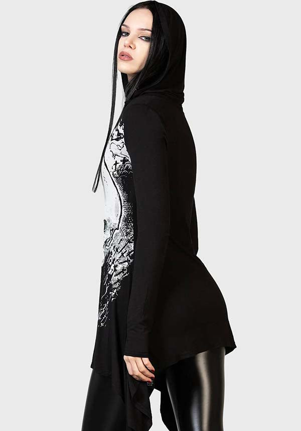 Lone Spirits Stylish Hooded TOP