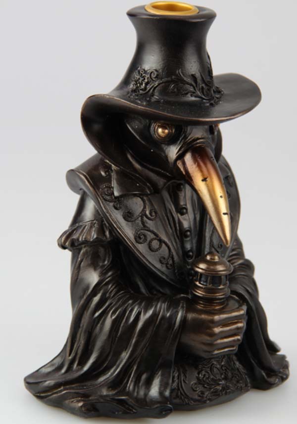 Eerie Plague Doctor Resin Backflow Incense Burner for Gothic Decor