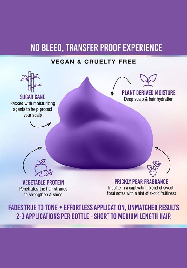 Poprock Purple Foaming Hair Colour - Innovative and Effortless Hair Transformation Solution