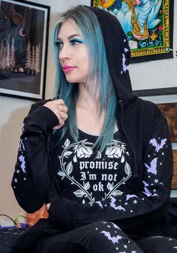Cozy Purple Bats and Stars Zip - Up Hooded Sweatshirt for All - Year Wear