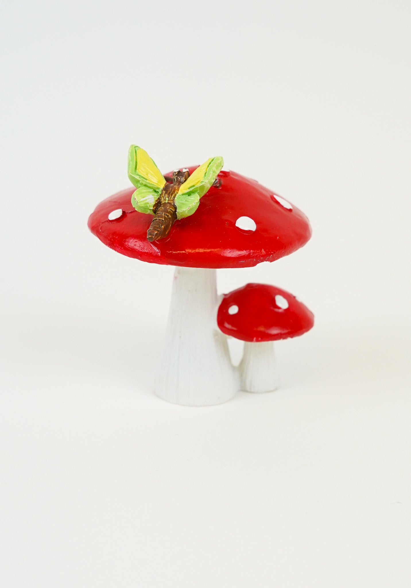 Gothic Gifts: Enchanting Blue or Green Dragonfly Red Mushroom Decor