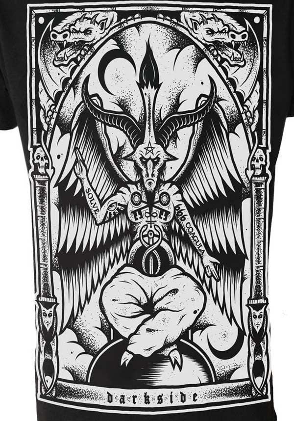 Occult-Inspired Baphomet Unisex Cotton T-Shirt for Alternative Fashion