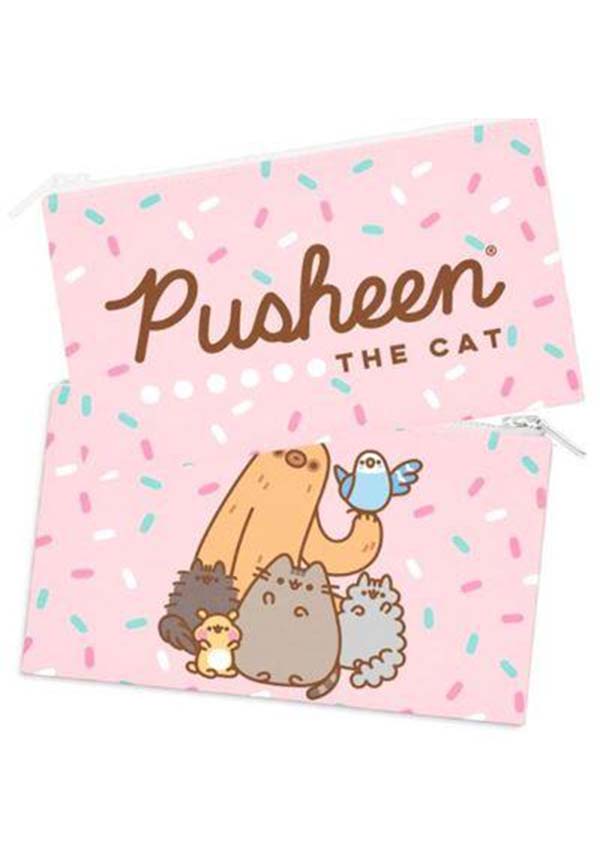 Pusheen And Friends Flat Style Pencil Case for Desk Organization
