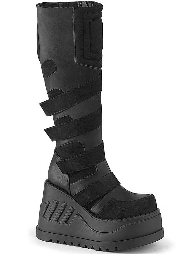 Black STOMP-228 Platform Boots - Preorder Available