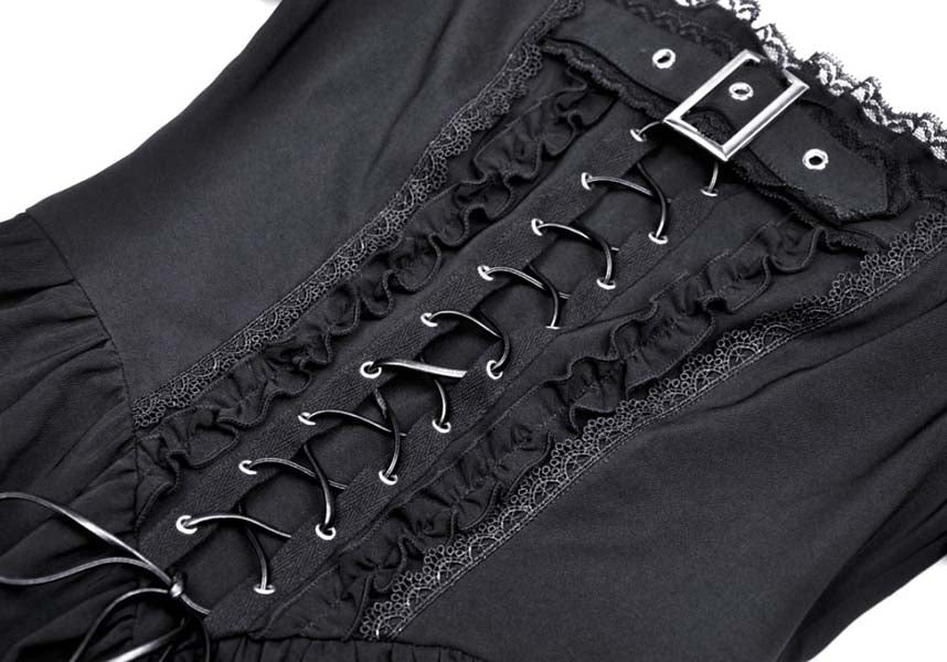 Dark in Love Baby Bat Lace-up Ethereal Women's Dress