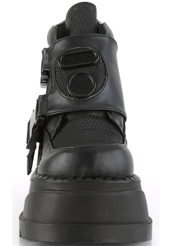 Black STOMP-15 Wedge Platform Boots [PREORDER]
