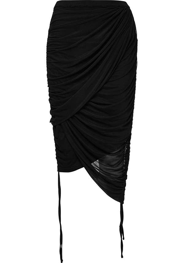 Isadora Ruched Wrap Skirt - A Versatile Punk Rave Fashion Piece