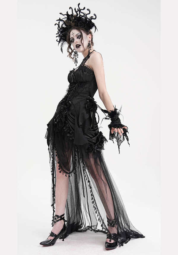Devil Fashion Laced Briar Gothic Corset Top for Dark Romantics