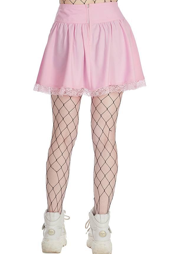 Pastel Pink Sakura-themed Flowy Skirt for Pastel Goth Enthusiasts