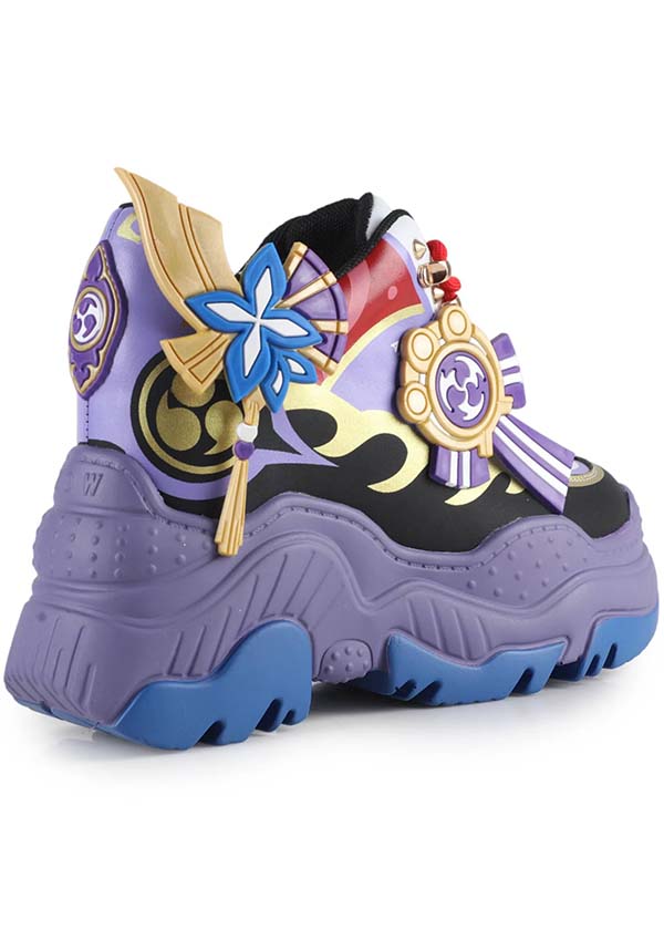 Stylish Raiden Shogun Inspired Platform Sneakers for Fashion Lovers