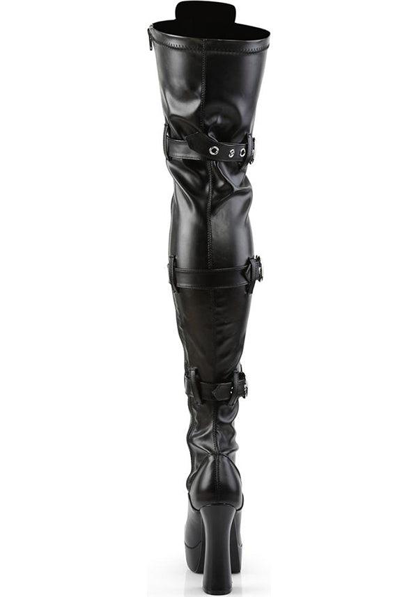 ELECTRA-3028 Black Thigh High Boots - Preorder Exclusive