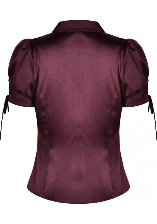 Stylish Red Wine Diamond Women's Top - Ideal for Corporate Look