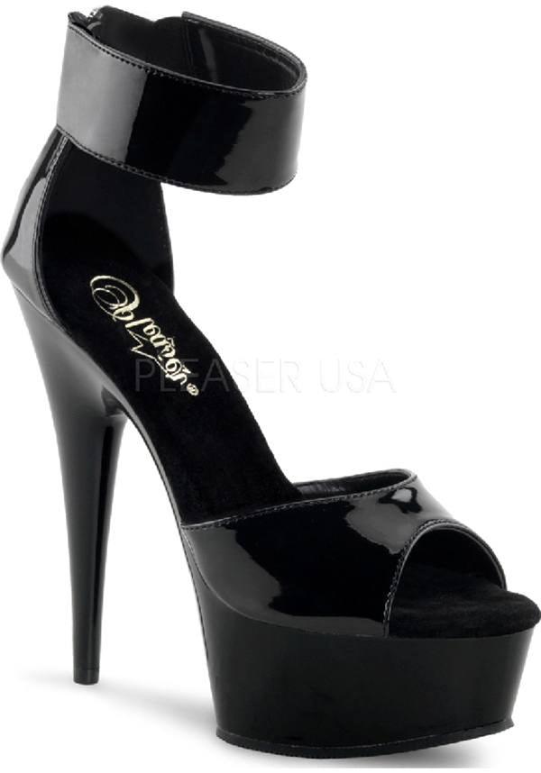 PREORDER - DELIGHT-670-3 Platform Heels in Classic Black Color