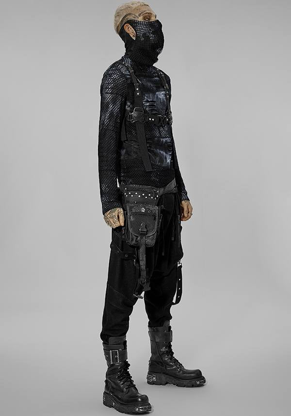 Stylish Blade Adjustable WAIST BAG with Punk Decoration
