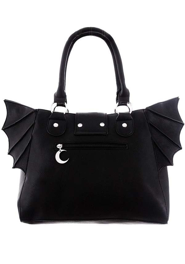 Gothic-Style Restyle Moon Bat Design Handbag for Girls