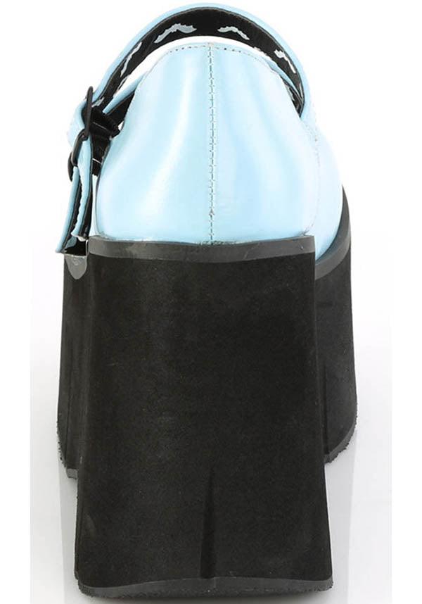 PREORDER - Demonia Platform Double Buckle Strap Mary Janes in Baby Blue (KERA - 08)