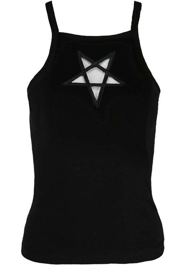 Restyle Pentagram Mesh Singlet Top - A Stylish Addition to Your Alternative Wardrobe