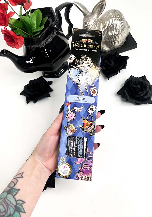 Wonderland Themed Incense Sticks Set Along With a Handy Incense Holder