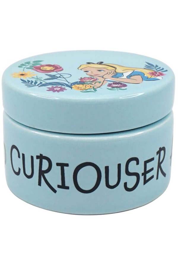 Disney's Magical Alice In Wonderland Themed Round Trinket Storage Box