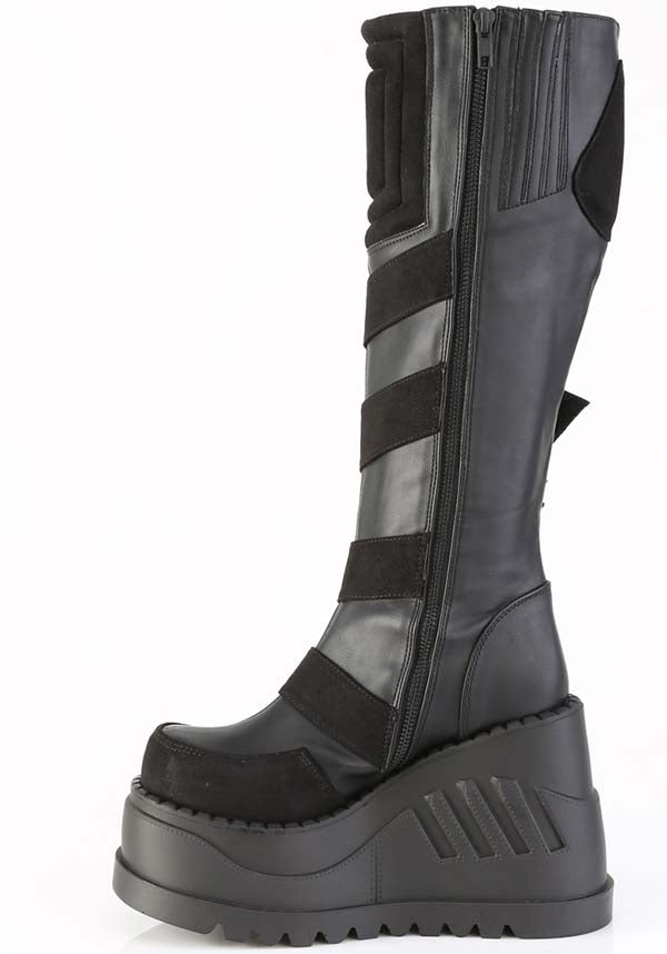 Black STOMP-228 Platform Boots - Preorder Available