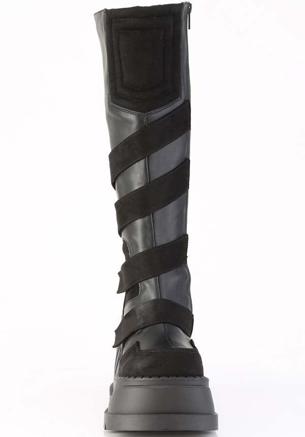 Black STOMP-228 Platform Boots - Preorder Available