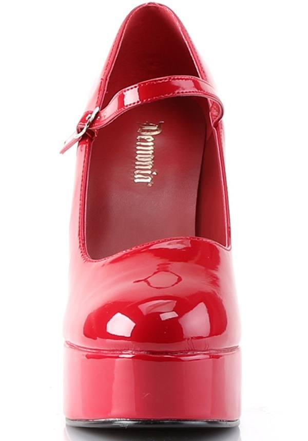 Red Patent Dolly-50 Platform Heels - Preorder