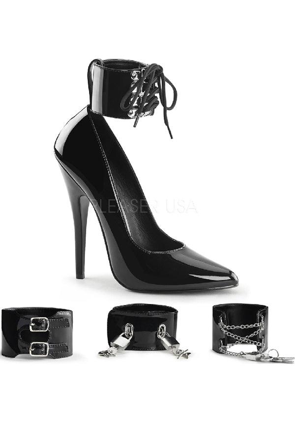DOMINA-434 Patent Leather Black Stiletto Heels for Women [PRE-ORDER]